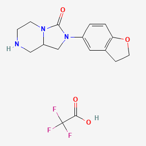 2-(2,3-dihydro-1-benzofuran-5-yl)-1,5,6,7,8,8a-hexahydroimidazo[1,5-a]pyrazin-3-one;2,2,2-trifluoroacetic acid