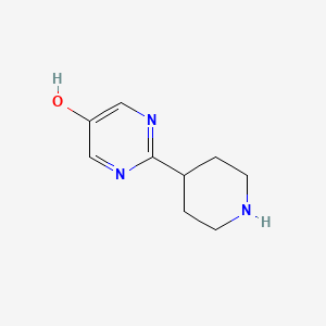 molecular formula C9H13N3O B15222860 2-(Piperidin-4-yl)pyrimidin-5-ol 