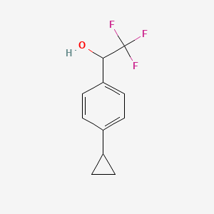 molecular formula C11H11F3O B15222891 1-(4-Cyclopropylphenyl)-2,2,2-trifluoroethanol 