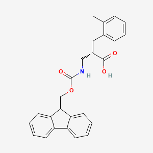 molecular formula C26H25NO4 B15222899 (S)-3-((((9H-Fluoren-9-yl)methoxy)carbonyl)amino)-2-(2-methylbenzyl)propanoic acid 