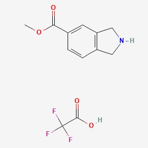 molecular formula C12H12F3NO4 B15222907 Methyl isoindoline-5-carboxylate 2,2,2-trifluoroacetate 