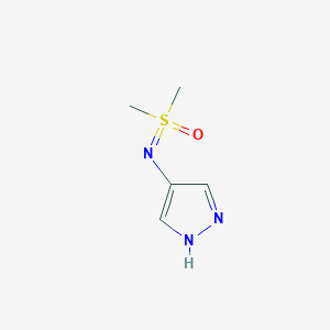 molecular formula C5H9N3OS B15222920 ((1H-Pyrazol-4-yl)imino)dimethyl-l6-sulfanone 