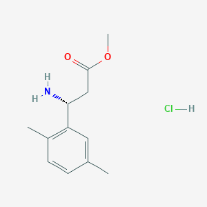 molecular formula C12H18ClNO2 B15222924 Methyl (R)-3-amino-3-(2,5-dimethylphenyl)propanoate hydrochloride 