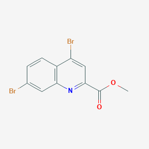 molecular formula C11H7Br2NO2 B15222940 Methyl 4,7-dibromoquinoline-2-carboxylate 