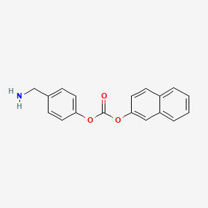 molecular formula C18H15NO3 B15222954 4-(Aminomethyl)phenyl naphthalen-2-yl carbonate 