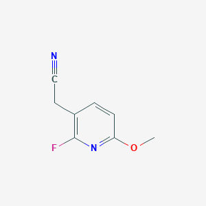 molecular formula C8H7FN2O B15222967 2-(2-Fluoro-6-methoxypyridin-3-yl)acetonitrile 