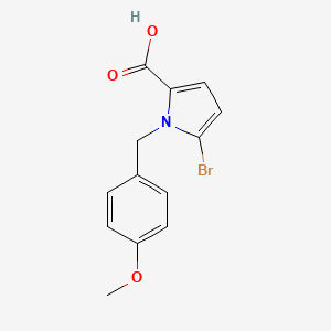 molecular formula C13H12BrNO3 B1522304 5-Bromo-1-(4-methoxybenzyl)-1H-pyrrole-2-carboxylic acid CAS No. 1133116-25-2