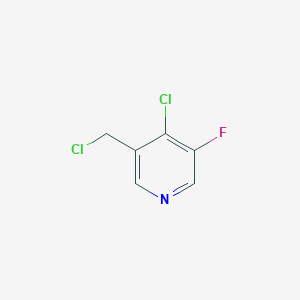 molecular formula C6H4Cl2FN B15223041 4-Chloro-3-(chloromethyl)-5-fluoropyridine 