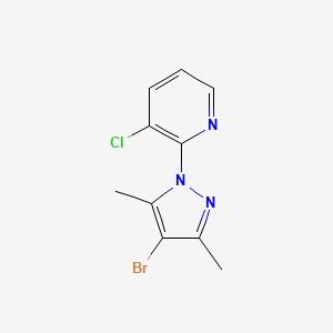 molecular formula C10H9BrClN3 B1522305 2-(4-溴-3,5-二甲基-1H-吡唑-1-基)-3-氯吡啶 CAS No. 1150271-21-8