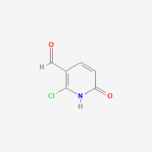 molecular formula C6H4ClNO2 B15223065 2-Chloro-6-hydroxynicotinaldehyde CAS No. 1227592-84-8