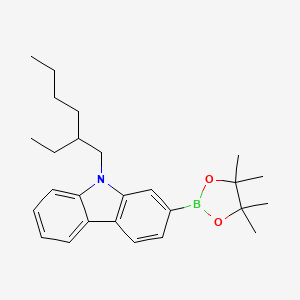 molecular formula C26H36BNO2 B15223081 9-(2-Ethylhexyl)-2-(4,4,5,5-tetramethyl-1,3,2-dioxaborolan-2-yl)-9H-carbazole 