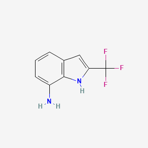 molecular formula C9H7F3N2 B15223092 2-(Trifluoromethyl)-1H-indol-7-amine 