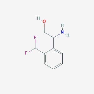 molecular formula C9H11F2NO B15223099 2-Amino-2-(2-(difluoromethyl)phenyl)ethanol 