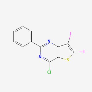 4-Chloro-6,7-diiodo-2-phenylthieno[3,2-d]pyrimidine