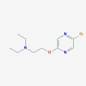 molecular formula C10H16BrN3O B1522313 2-((5-溴吡嗪-2-基)氧基)-N,N-二乙基乙胺 CAS No. 446287-01-0