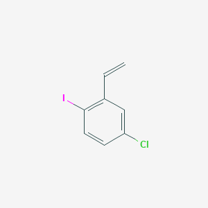 molecular formula C8H6ClI B15223139 4-Chloro-1-iodo-2-vinylbenzene 