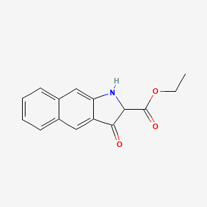 molecular formula C15H13NO3 B15223162 Ethyl 3-oxo-2,3-dihydro-1H-benzo[f]indole-2-carboxylate 