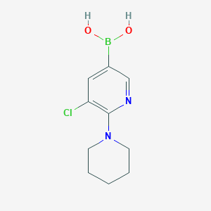 molecular formula C10H14BClN2O2 B15223165 (5-Chloro-6-(piperidin-1-yl)pyridin-3-yl)boronic acid 