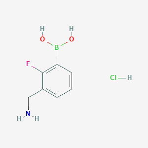 molecular formula C7H10BClFNO2 B1522318 (3-(氨基甲基)-2-氟苯基)硼酸盐酸盐 CAS No. 1072946-44-1