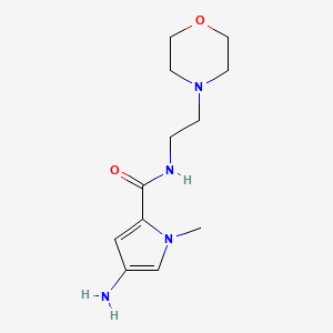 molecular formula C12H20N4O2 B15223201 4-Amino-1-methyl-N-(2-morpholinoethyl)-1H-pyrrole-2-carboxamide 