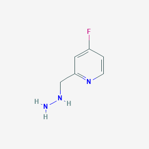 molecular formula C6H8FN3 B15223224 4-Fluoro-2-(hydrazinylmethyl)pyridine 