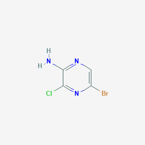 molecular formula C4H3BrClN3 B1522323 5-Bromo-3-chloropyrazin-2-amine CAS No. 21943-13-5