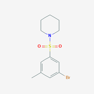 molecular formula C12H16BrNO2S B1522324 1-((3-Bromo-5-methylphenyl)sulfonyl)piperidine CAS No. 1020252-95-2