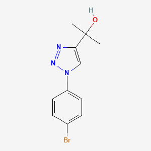 molecular formula C11H12BrN3O B1522325 2-(1-(4-溴苯基)-1H-1,2,3-三唑-4-基)丙烷-2-醇 CAS No. 1000339-34-3