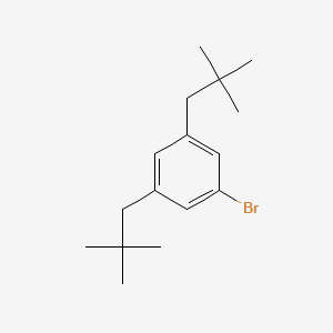 molecular formula C16H25Br B15223296 1-Bromo-3,5-dineopentylbenzene 