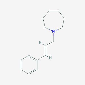 molecular formula C15H21N B15223313 1-Cinnamylazepane 