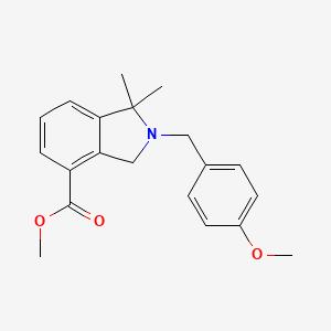 molecular formula C20H23NO3 B15223328 Methyl 2-(4-methoxybenzyl)-1,1-dimethylisoindoline-4-carboxylate 