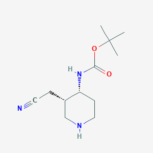 tert-Butyl ((3S,4R)-3-(cyanomethyl)piperidin-4-yl)carbamate