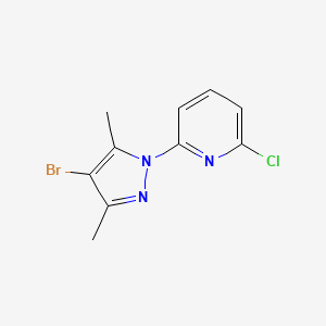 molecular formula C10H9BrClN3 B1522335 2-(4-溴-3,5-二甲基-1H-吡唑-1-基)-6-氯吡啶 CAS No. 1150271-20-7
