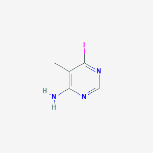 molecular formula C5H6IN3 B15223350 6-Iodo-5-methylpyrimidin-4-amine 