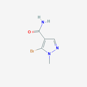 molecular formula C5H6BrN3O B15223352 5-Bromo-1-methyl-1H-pyrazole-4-carboxamide 