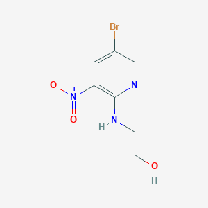 molecular formula C7H8BrN3O3 B1522340 2-((5-Bromo-3-nitropyridin-2-yl)amino)ethanol CAS No. 1033202-32-2