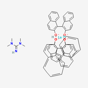 molecular formula C65H50LaN3O6-2 B15223413 Tris[N,N,N,N-tetramethylguanidinium][tris(1S)-(1,1-binaphalene)-2,2-diolato]lanthanate La-HTMG-B 