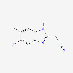 2-(6-fluoro-5-methyl-1H-benzo[d]imidazol-2-yl)acetonitrile