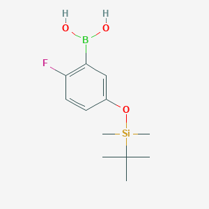 molecular formula C12H20BFO3Si B1522342 5-(T-Butyldimethylsilyloxy)-2-fluorophenylboronic acid CAS No. 1150114-53-6