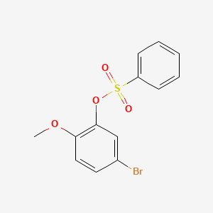 molecular formula C13H11BrO4S B1522344 5-Bromo-2-methoxyphenyl benzenesulfonate CAS No. 1150271-32-1