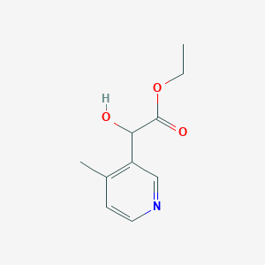 molecular formula C10H13NO3 B15223449 Ethyl 2-hydroxy-2-(4-methylpyridin-3-yl)acetate 