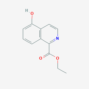 molecular formula C12H11NO3 B15223464 Ethyl 5-hydroxyisoquinoline-1-carboxylate CAS No. 91569-52-7