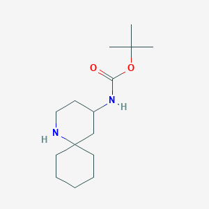 molecular formula C15H28N2O2 B15223477 tert-Butyl (1-azaspiro[5.5]undecan-4-yl)carbamate 