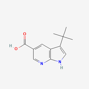 molecular formula C12H14N2O2 B15223483 3-(tert-Butyl)-1H-pyrrolo[2,3-b]pyridine-5-carboxylic acid 