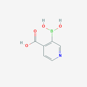 molecular formula C6H6BNO4 B1522349 3-硼代异烟酸 CAS No. 1072946-05-4