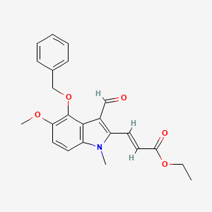 ethyl (E)-3-(4-(benzyloxy)-3-formyl-5-methoxy-1-methyl-1H-indol-2-yl)acrylate