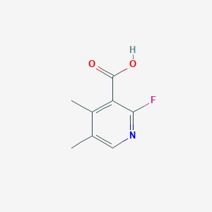 molecular formula C8H8FNO2 B15223532 2-Fluoro-4,5-dimethylnicotinic acid 