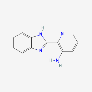 molecular formula C12H10N4 B15223538 2-(1H-benzo[d]imidazol-2-yl)pyridin-3-amine 