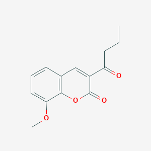 molecular formula C14H14O4 B1522355 3-丁酰基-8-甲氧基-2H-色烯-2-酮 CAS No. 100886-56-4