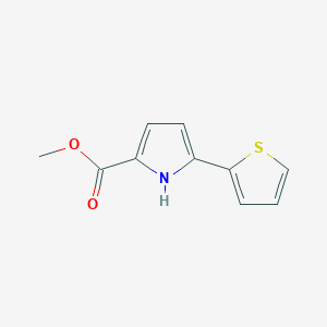 molecular formula C10H9NO2S B15223552 Methyl 5-(thiophen-2-yl)-1H-pyrrole-2-carboxylate 